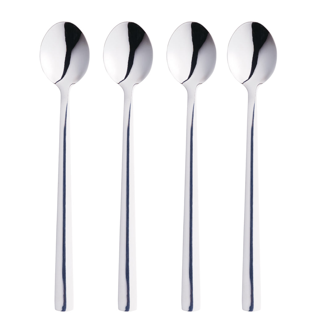 Cafe latte teskeer, blank - 4 stk.